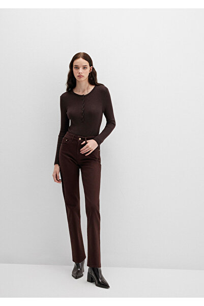 Mavi New York Kahverengi Gabardin Pantolon 101441-91340
