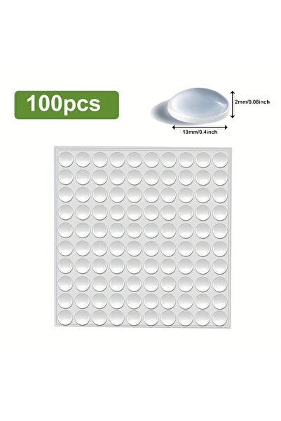 Choice 10X2 100pcs Clear Silicone Anti-Collision Bumper Pads, Self-Adhesive P...