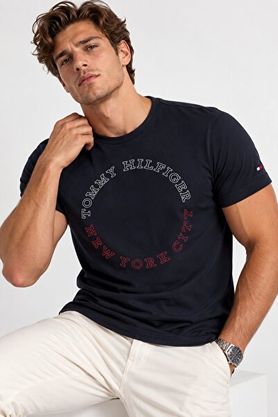 Tommy Hilfiger Slim Fit Woven 100% Cotton Printed Men's T-Shirt
