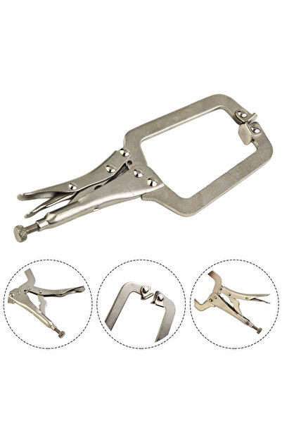 Choice 9 Inch Steel C Clamp Vise Grip Locking Welding Pliers Wood Tenon Locat...