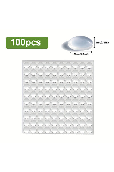 Choice 10X4 100pcs Clear Silicone Anti-Collision Bumper Pads, Self-Adhesive P...