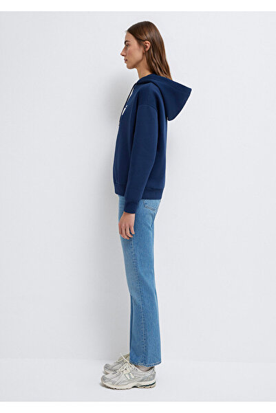 Mavi Logo Baskılı Kapüşonlu Lacivert Sweatshirt 168334-70488