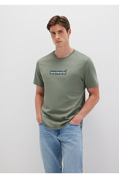 Mavi Logo Printed Khaki T-Shirt Regular Fit / Regular Fit0610943-80692