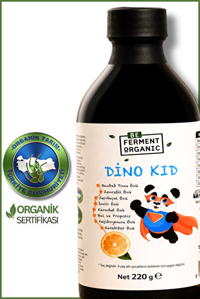BE FERMENT Organik Dino Kids | Probiyotik Ve C Vitaminli Organik Öz Karışımlı...