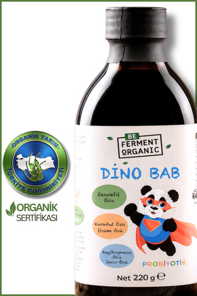 BE FERMENT Dino Baby | Probiyotik Organik Öz Karışımlı Şurup | +9 Ay - 220 G