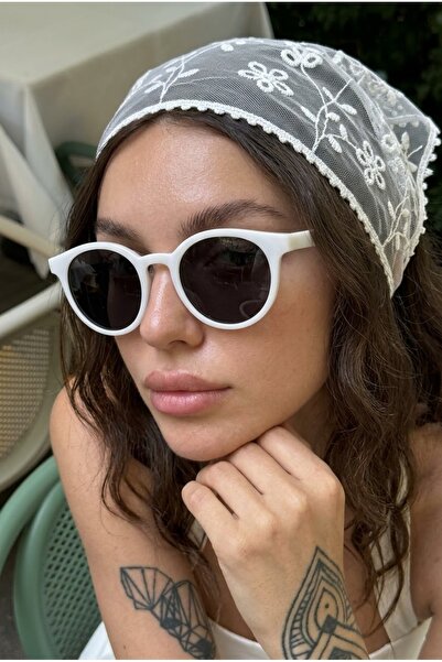 Della Pianto Petta Oval White Uv400 Filtered Unisex Vintage Sunglasses
