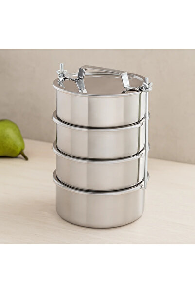 SS HOME CONCEPT Steel Camping Bowl 14 cm - Set of 4 (4.5 cm Depth)