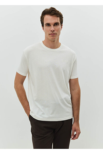 Justboga Nakışlı Regular Fit Rahat Yaka Soft Touch Modal Penye T-shirt