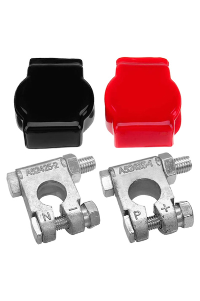 Choice black red Military Spec Battery Terminal And Cover W/2 Gauge 3/8" Lugs...