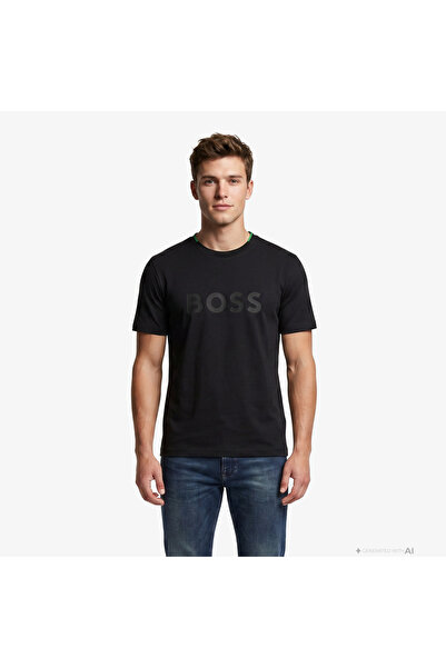 BOSS Iconic Logo Erkek Siyah T-Shirt