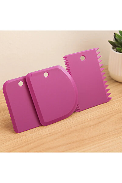 SS HOME CONCEPT 3-Piece Plastic Dough Cutter and Scraper Set