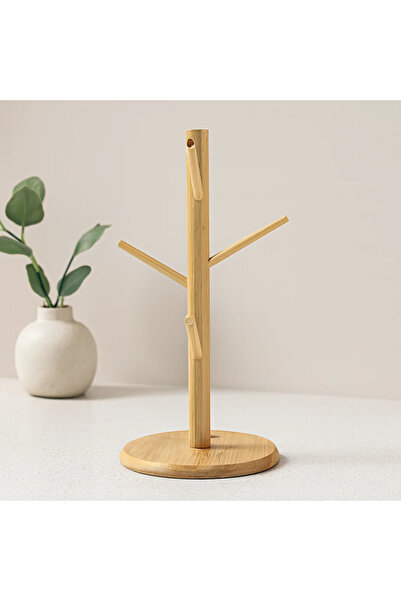 SS HOME CONCEPT Bamboo Wooden Cup and Cup Hanger 35X60 cm
