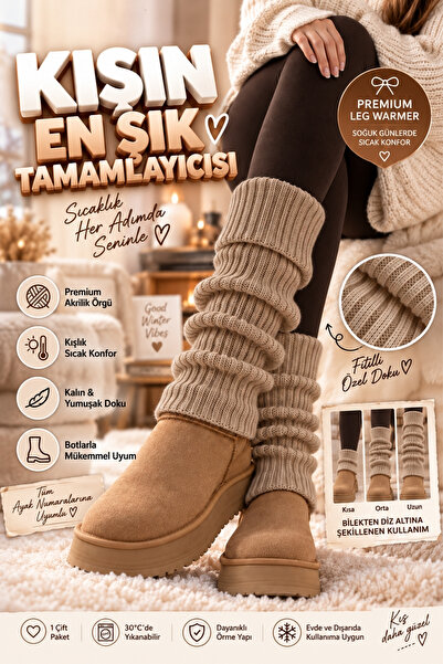 Dore Original Premium Leg Warmer Acrylic Knit Warm Thick Soft Ribbed Texture ...