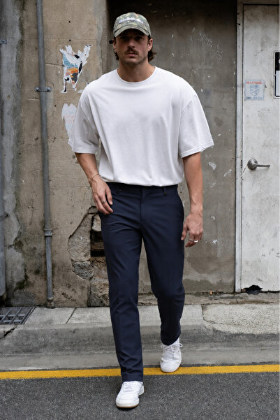 king brich Skinny Fit Fabric Trousers