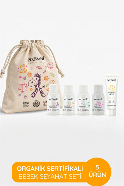 Ecowell Bebek Seyahat Seti - Organik Sertifikalı - 5 Ürün