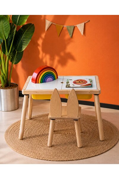 Woodnjoy Duyusal Oyun Masası + 1 Sandalye