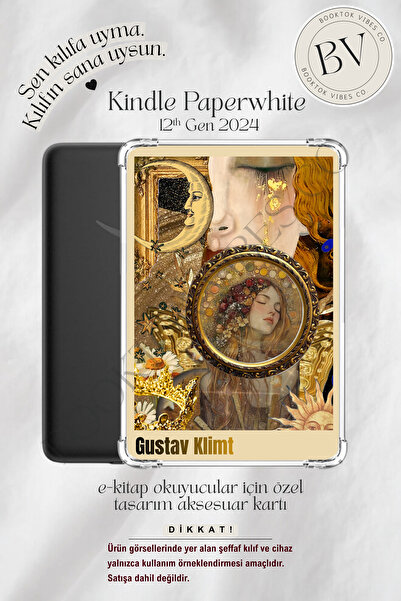 BookTok Vibes Co. Klimt İlham Temalı Insert - Kindle ve Kobo E-Kitap Okuyucul...