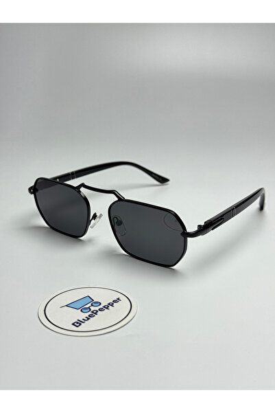 BluePepper EŞREF TEK MODEL SUNGLASSES BLACK TEMPLE - BLACK LENS - UV400 PROTE...