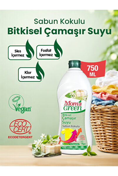 Mom’s Green Ecologic Bitkisel Çamaşır Suyu Renkliler ve Beyazlar İçin Sabun K...