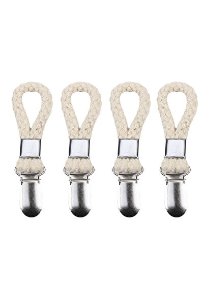 Choice 4PCS Beige 1/2PCS Bathroom Towel Clips Braided Multipurpose Cloth Hang...