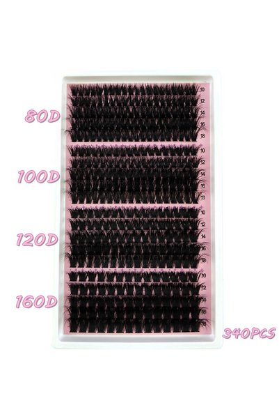 Choice1 MIX CC 20row80d100d120d160d 340/390pcs 40D-160D Mix 5D Fluffy Individ...