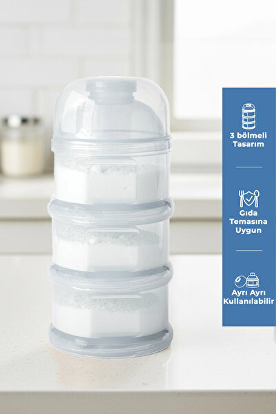 Babyjem Layered Powder Food Container White