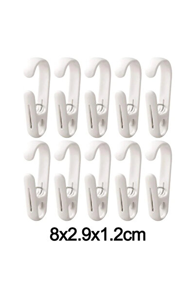 Choice 10pcs-white 10pcs Multifunctional Clip Kitchen Storage Hook Curtain Cl...
