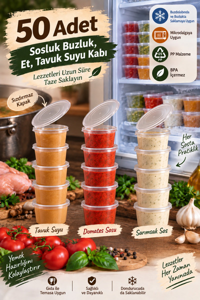 GİZPAK Plastik Sos Kabı 30cc 1oz pp 50 ADET