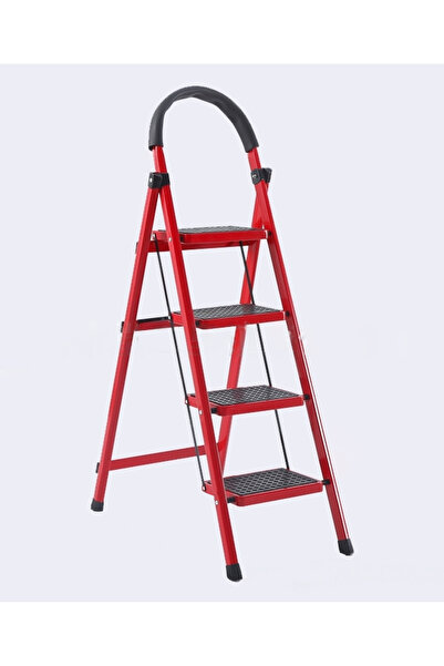 NKX 4-Step Folding Step Ladder Black/Red