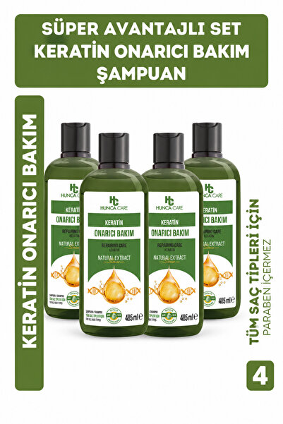 Hunca Care Keratin Anti-Hair Loss Shampoo 485 ml Set of 4