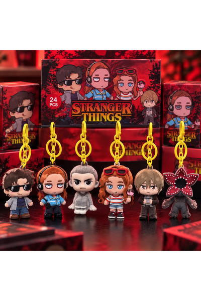 Stranger Things Karakter Figür Anahtarlık Çeşitleri 1 Adet Rastgele Gelir / Süpriz karakter figür anahtarlık