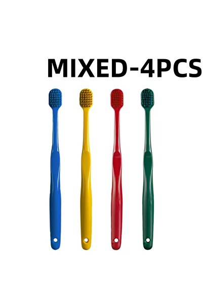 Choice MIXED-4PCS Volcanic Carbon Soft Bristle Toothbrush, Single Pack in Col...