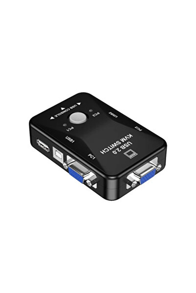 2 Port USB KVM Switch - 2 PC Tek Monitör ve Klavye/Fare Kontrol Cihazı