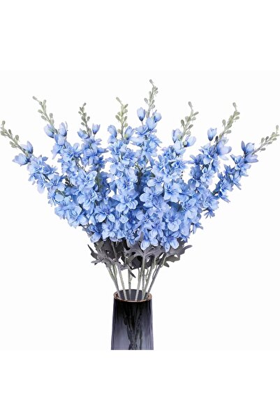 Choice4 85cm-2Pcs Light Blue 2Pcs Delphinium Artificial Flowers 85cm Fake Flo...