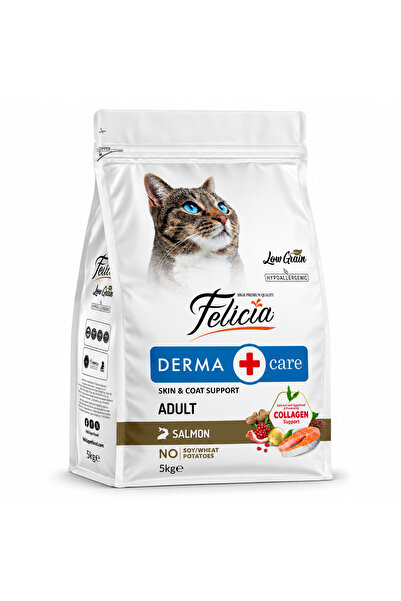Felicia Derma-Care Low Grain Hrană uscată completă pentru pisici adulte cu so...