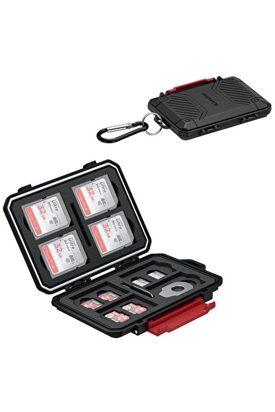 choice2 22 Slots (Black) IP67 Waterproof Memory Card Case, Memory Card Holder...
