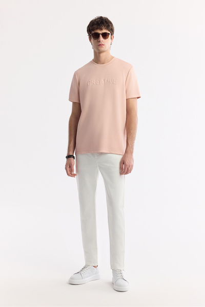Avva Erkek Ekru Klasik Bel Pamuklu Elastan Berlin Slim Fit Jean Pantolon A51Y...