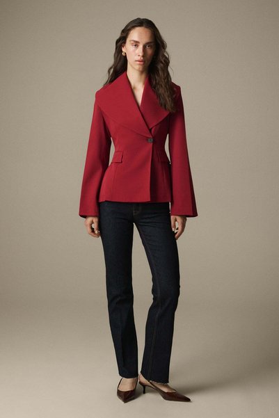 Lvs Brands VATKALI Şal yaka kruvaze blazer ceket
