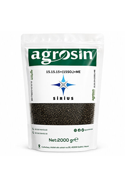 Agrosin Sirius 15.15.15+(2MgO)+(15SO3)+ME Granül NPK Gübre 2 kg
