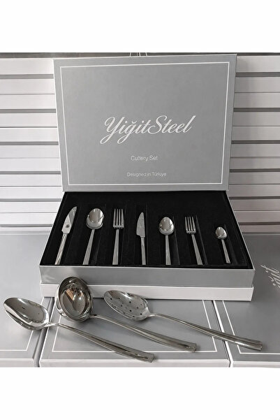 YİĞİTSTEEL SİNCE 1974 87 Parça Zümrüt Paslanmaz Çelik 12 Kişilik Çeyizlik Ve ...