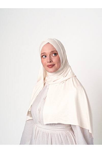 ec ecardin Cross Model Lycra Hijab Shawl - Cream - (St280), (Id 2928005)