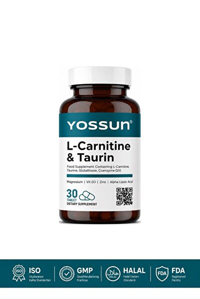 yossun L-Karnitin, Taurin, Glutatyon ve Koenzim Q10 İçeren Tablet Takviye Edi...
