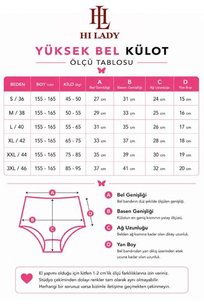 Hilady 3-piece high waist gray women's panties