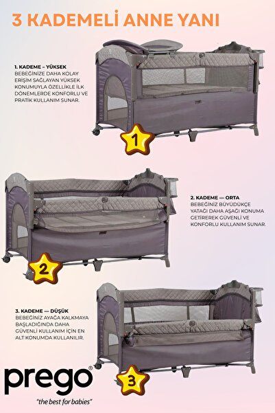 Prego 8044 Miami Plus Oyun Parkı 70x120 Cm Bej