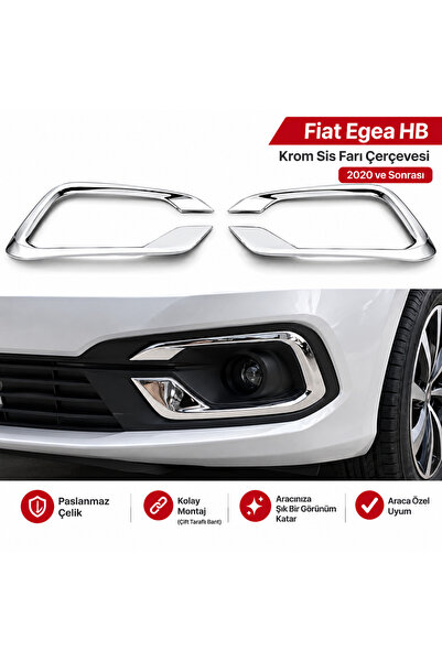 A&G Tuning Fiat Egea HB Krom Sis Farı Çerçevesi 2020 ve Sonrası