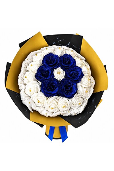 velve Glitter floral μπουκέτο με 21 τριαντάφυλλα, διακοσμημένο με γκλίτερ, λε...