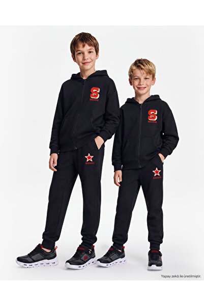 SKECHERS B LW Collage Sweatpant Büyük Erkek Çocuk Siyah Eşofman Altı SK262010...