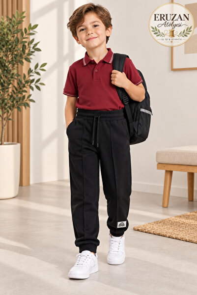EruZan Boys' School Jogger Double Pocket Sweatpants