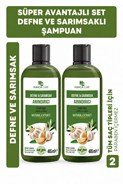 Hunca Defne Ve Sarımsaklı Şampuan, Saç Dökülmesine Karşı Yardımcı ( 2 Adet X ...