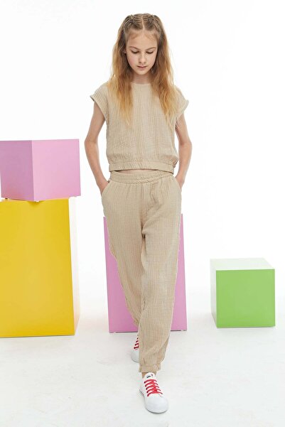 PAULMARK Girl's Textured Trousers